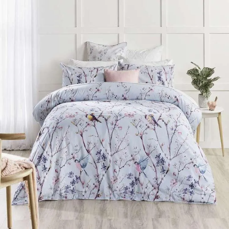 KOO Anwen Quilt Cover Set Pale Blue