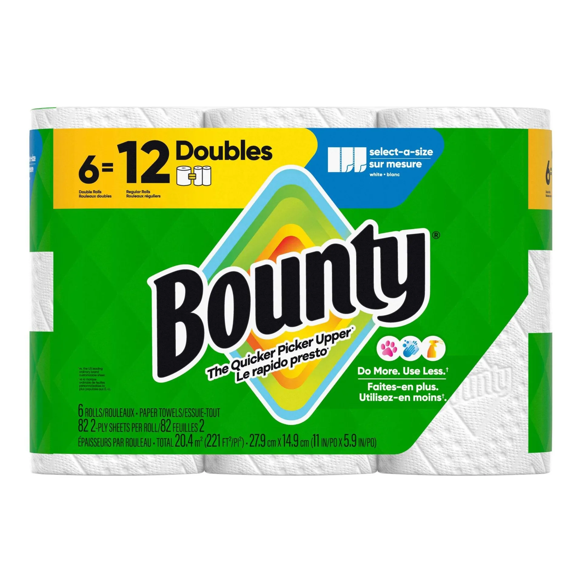 Bounty Select-A-Size Double Roll Paper Towel, 6-pk