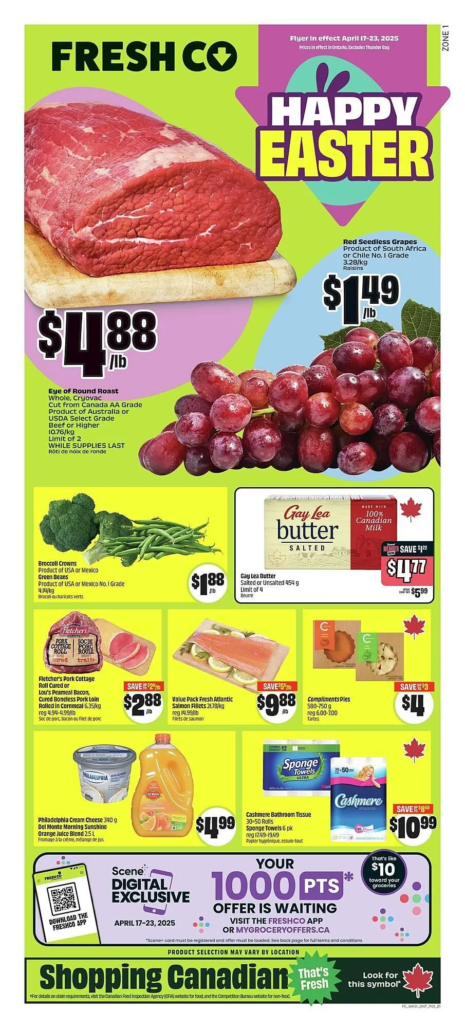 FreshCo flyer from April 18 to April 25 2025 - flyer page 1