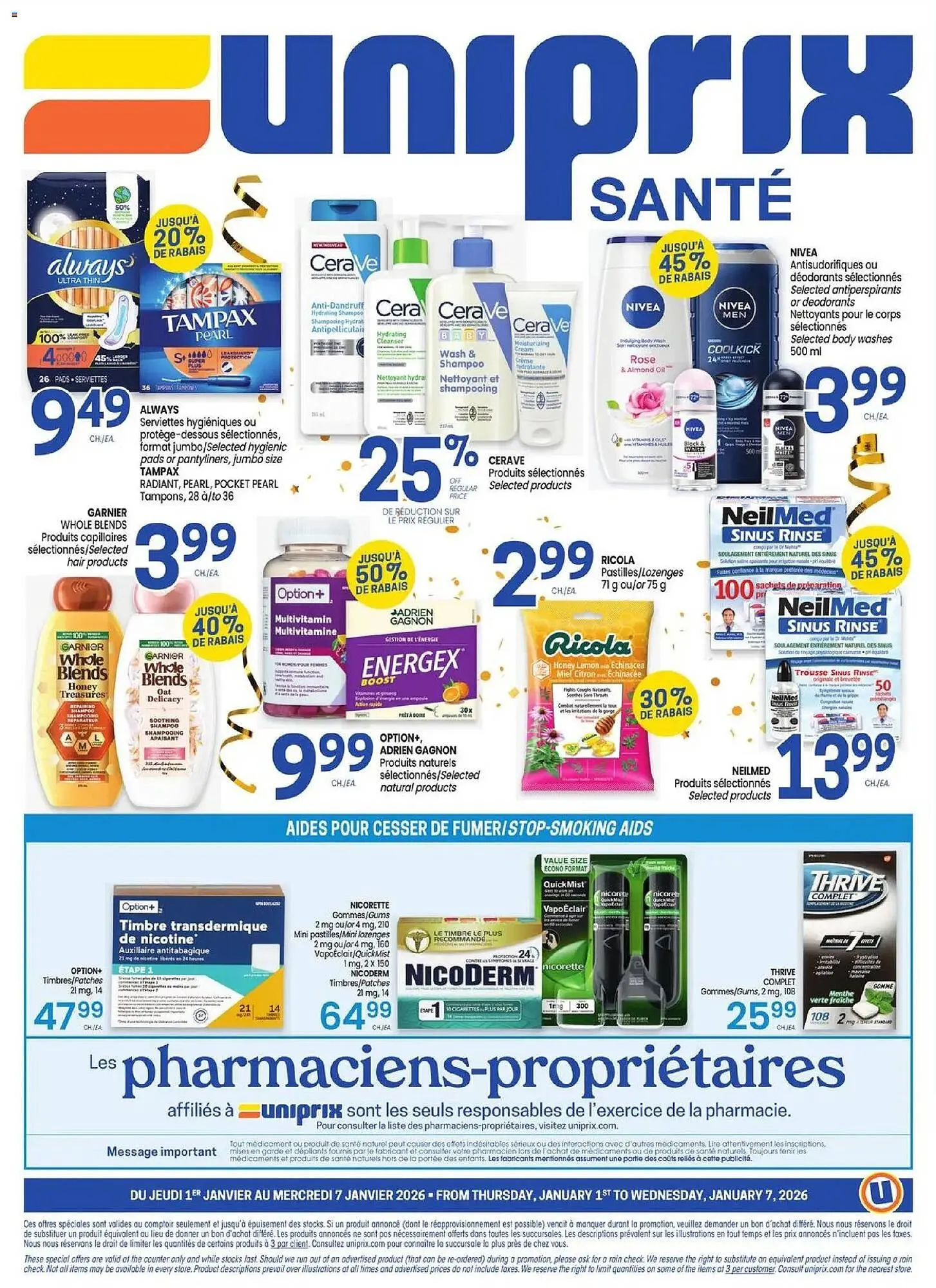 Uniprix flyer from January 1 to January 7 2026 - flyer page 4