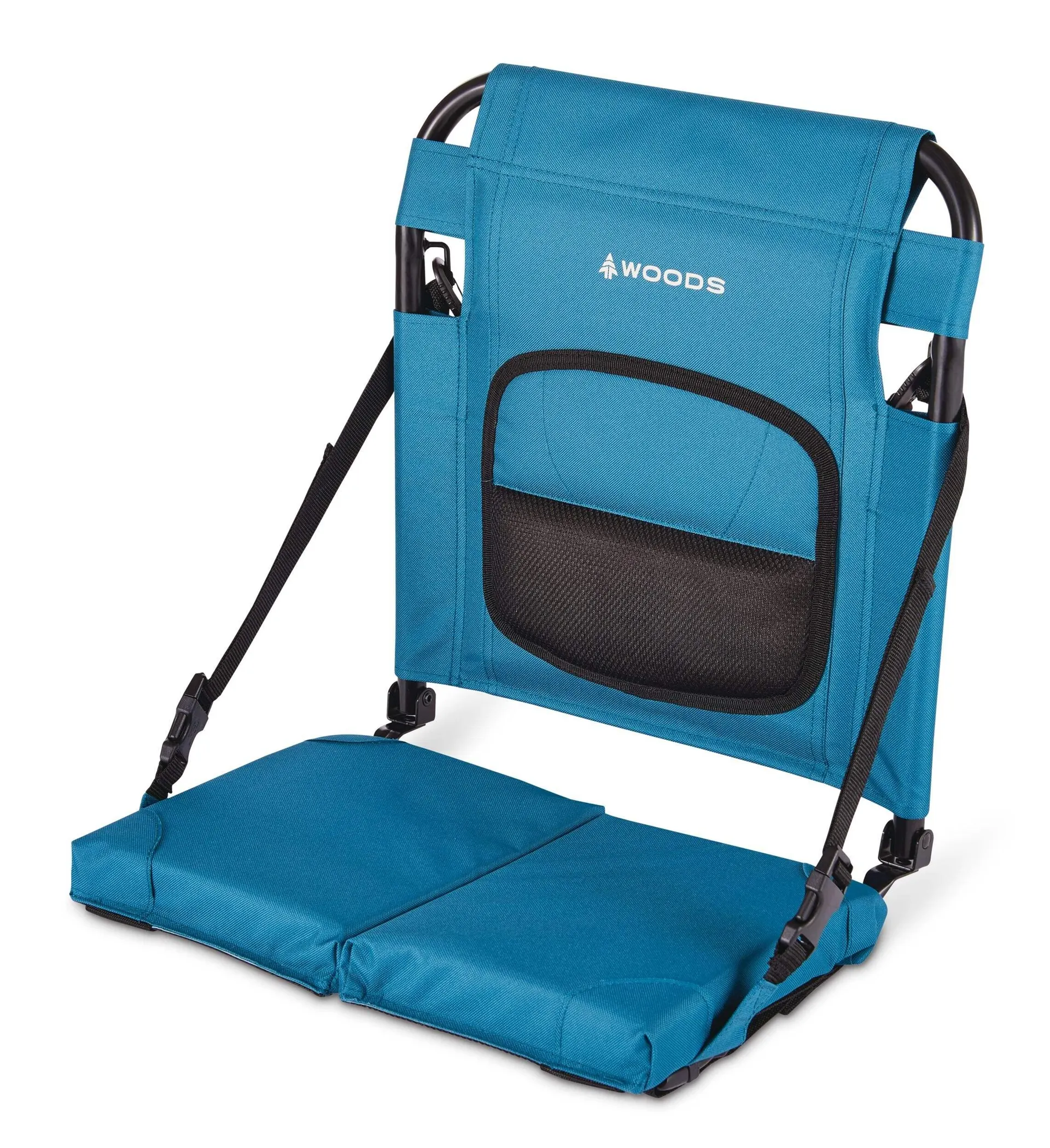 Woods Expedition Portable Folding Canoe Seat Pad Cushion w/ Adjustable Backrest & Lumbar Support, Assorted