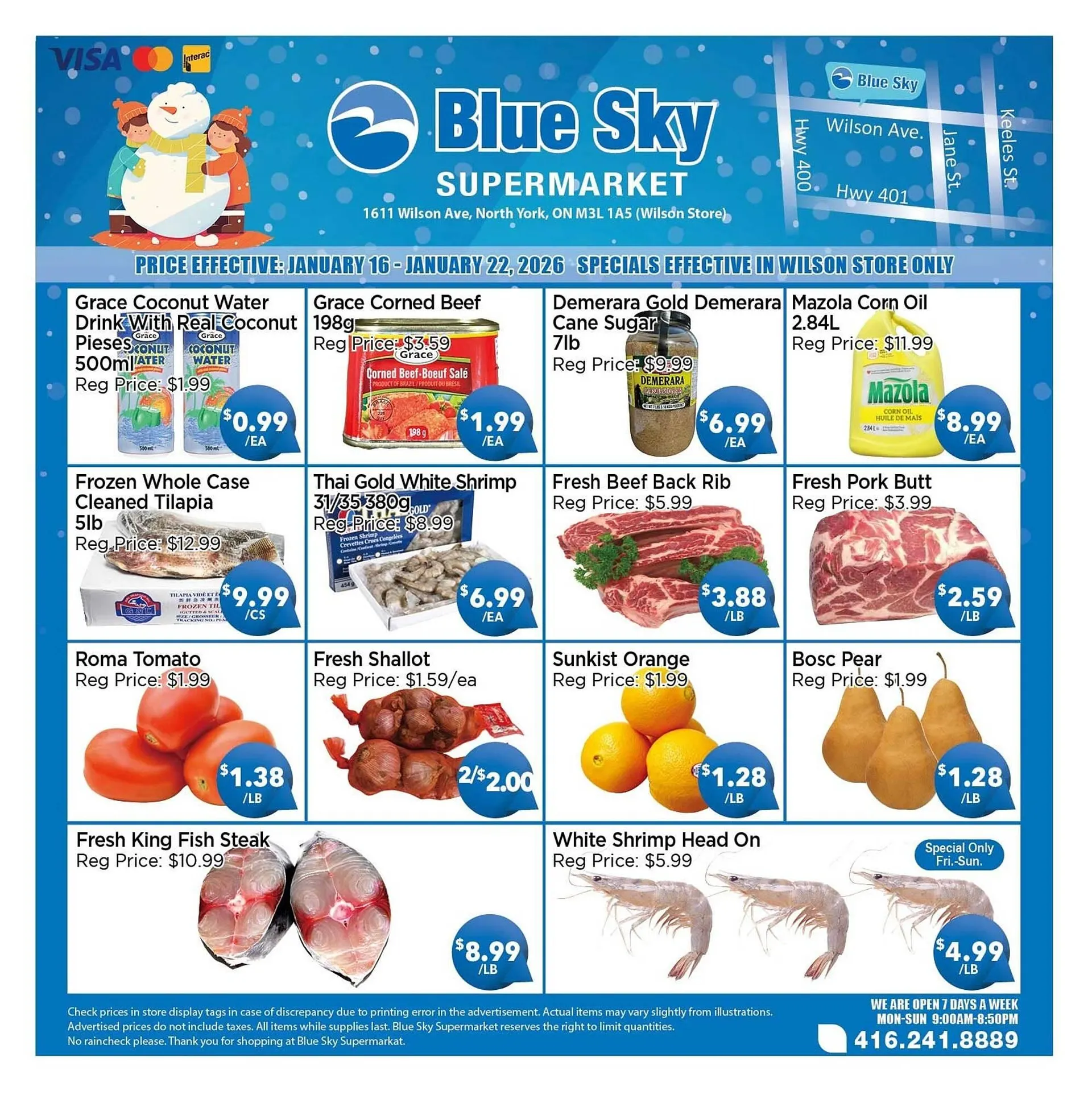Blue Sky Supermarket flyer from January 16 to January 22 2026 - flyer page 1