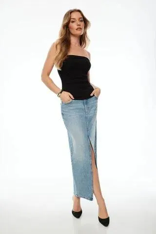 Pleated Ribbed Tube Top