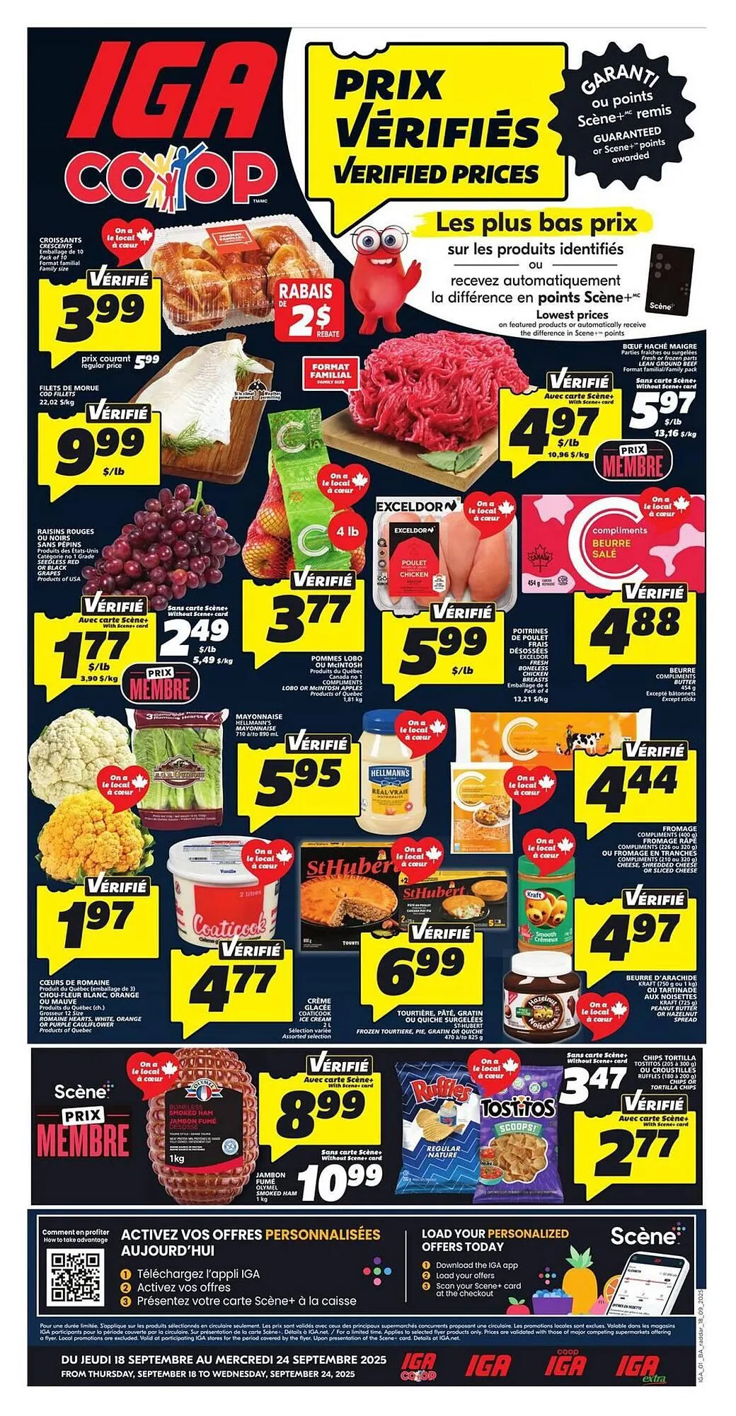 IGA flyer from September 18 to September 24 2025 - flyer page 1