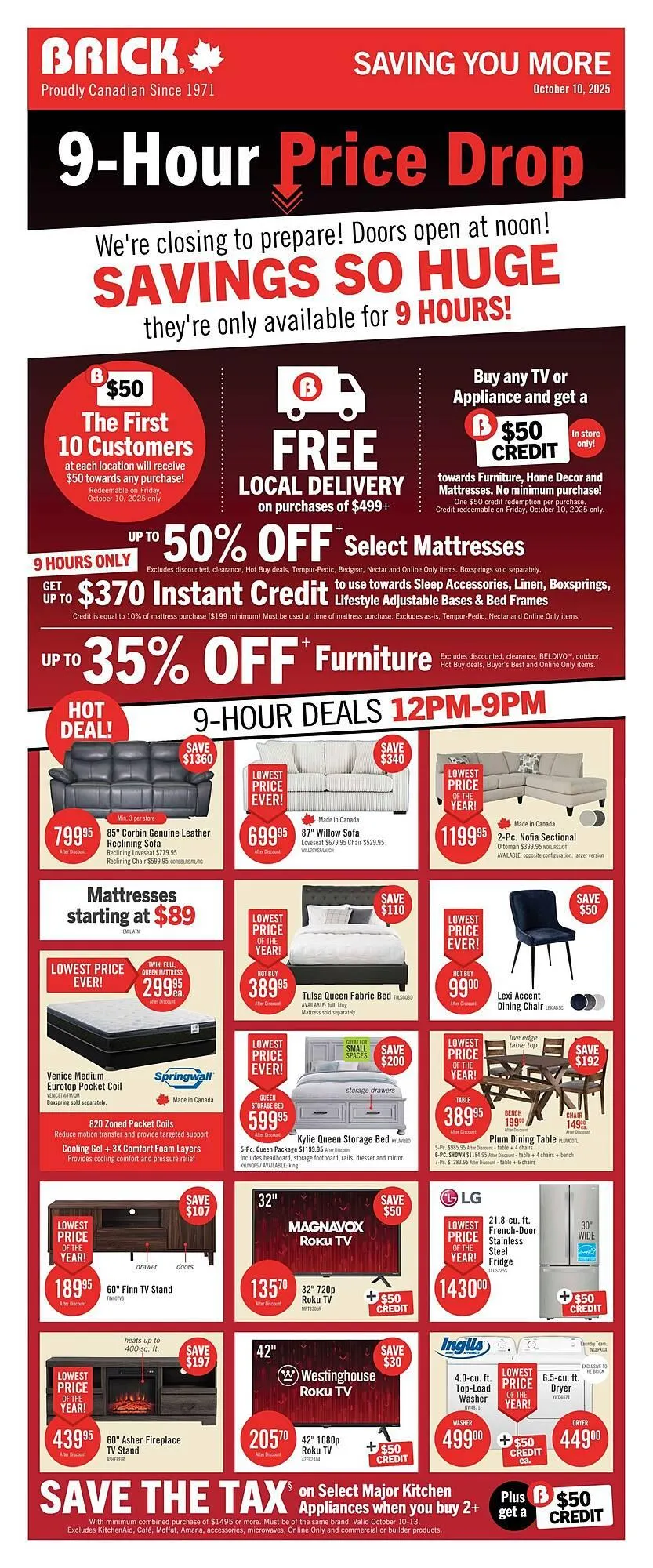 The Brick flyer from October 10 to October 23 2025 - flyer page 1