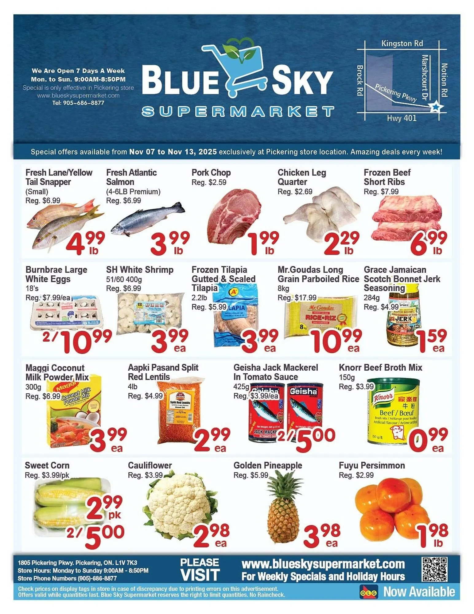 Blue Sky Supermarket flyer from November 7 to November 13 2025 - flyer page 1