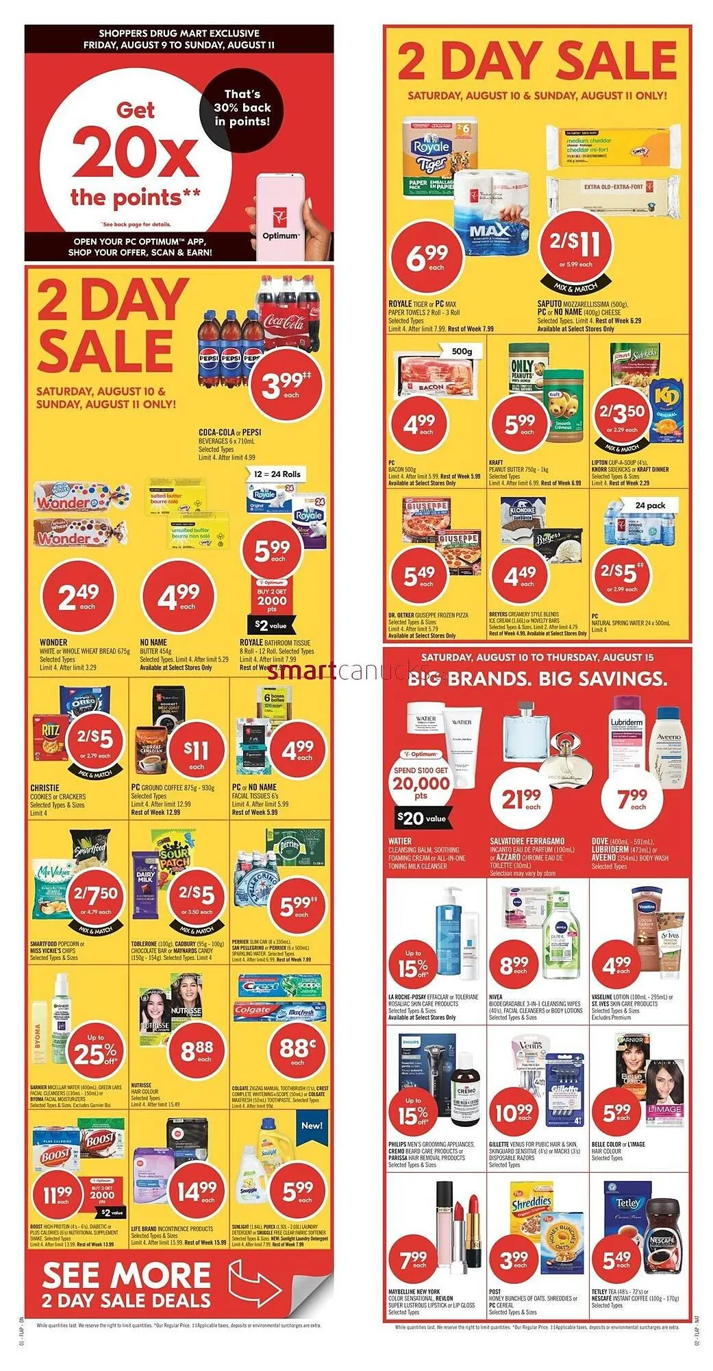 Shoppers Drug Mart flyer from August 8 to August 14 2024 - flyer page 1