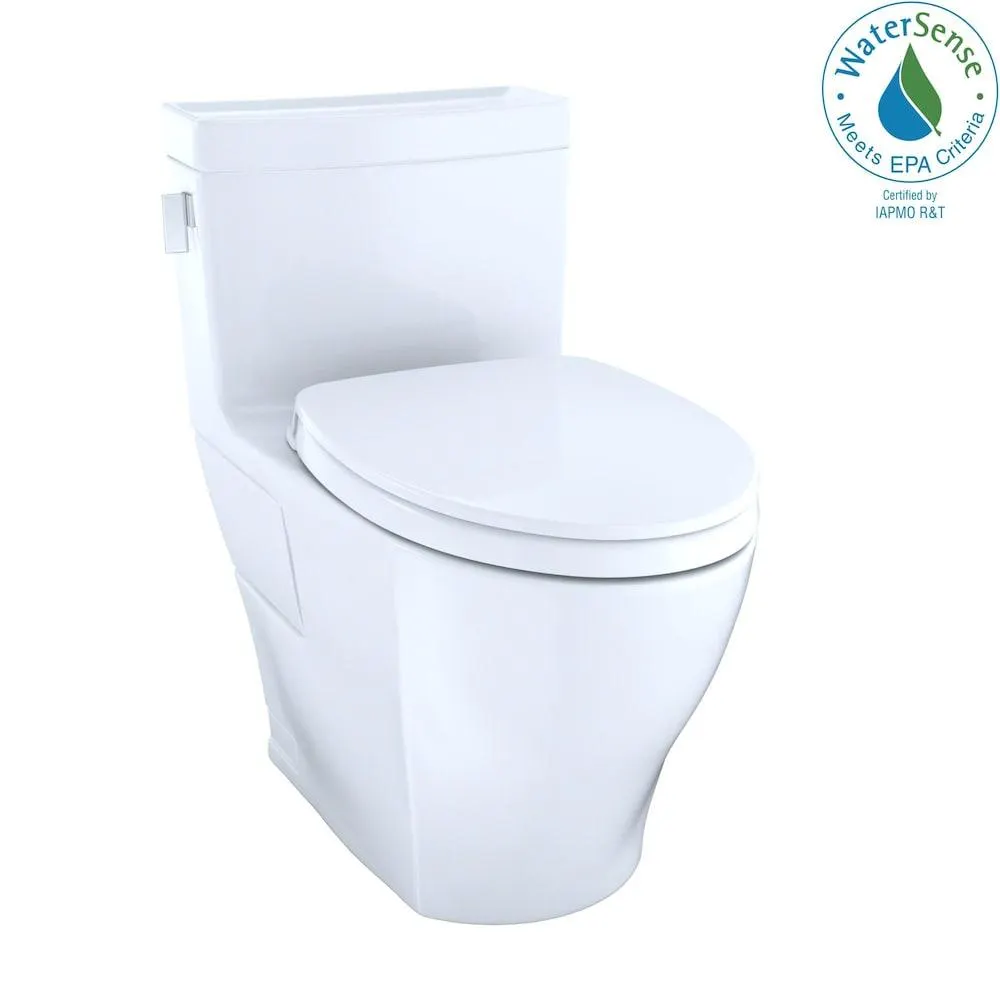 Legato WASHLET 1-Piece Elongated 1.28 GPF Universal Height Skirted Toilet, Cotton White