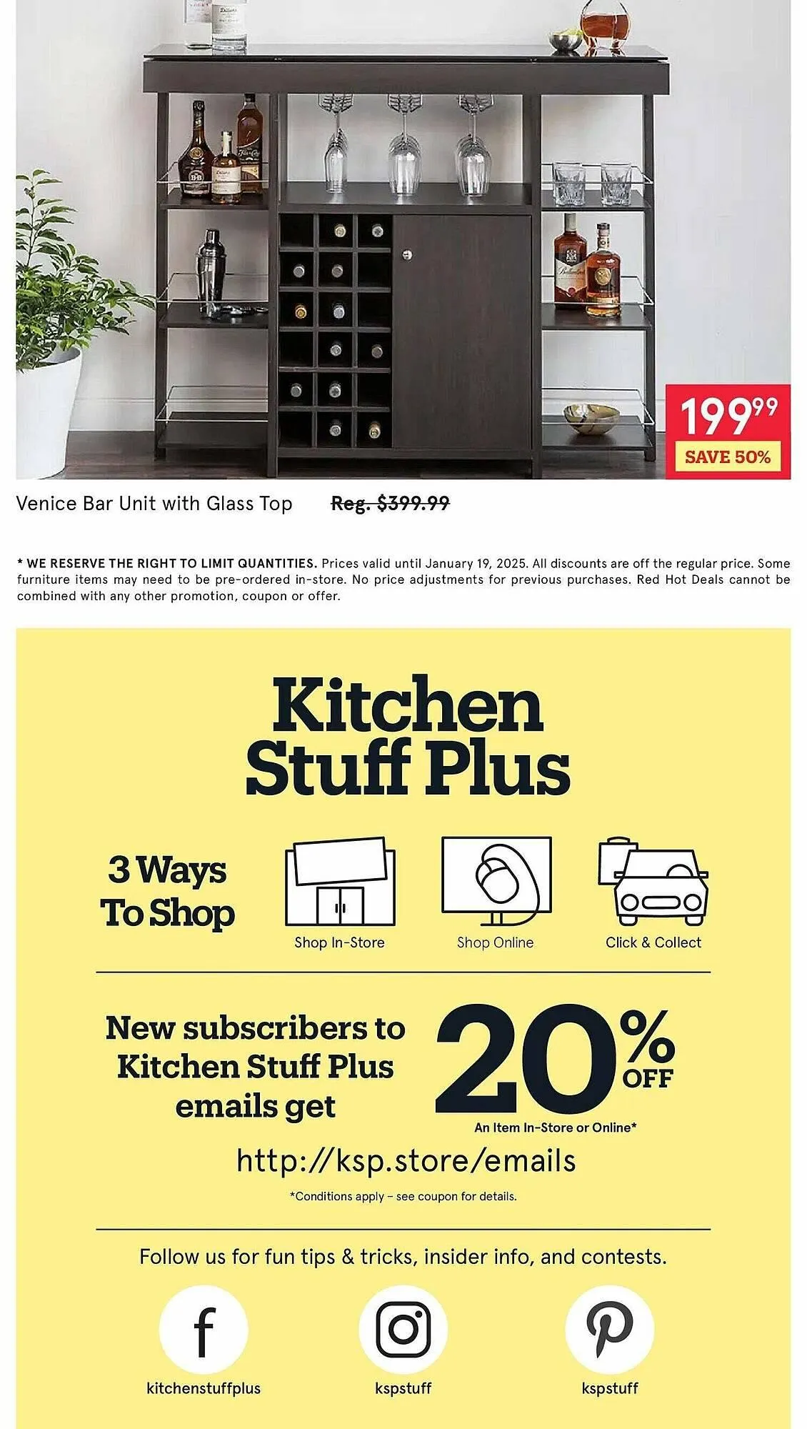 Kitchen Stuff Plus flyer from January 13 to January 20 2025 - flyer page 7