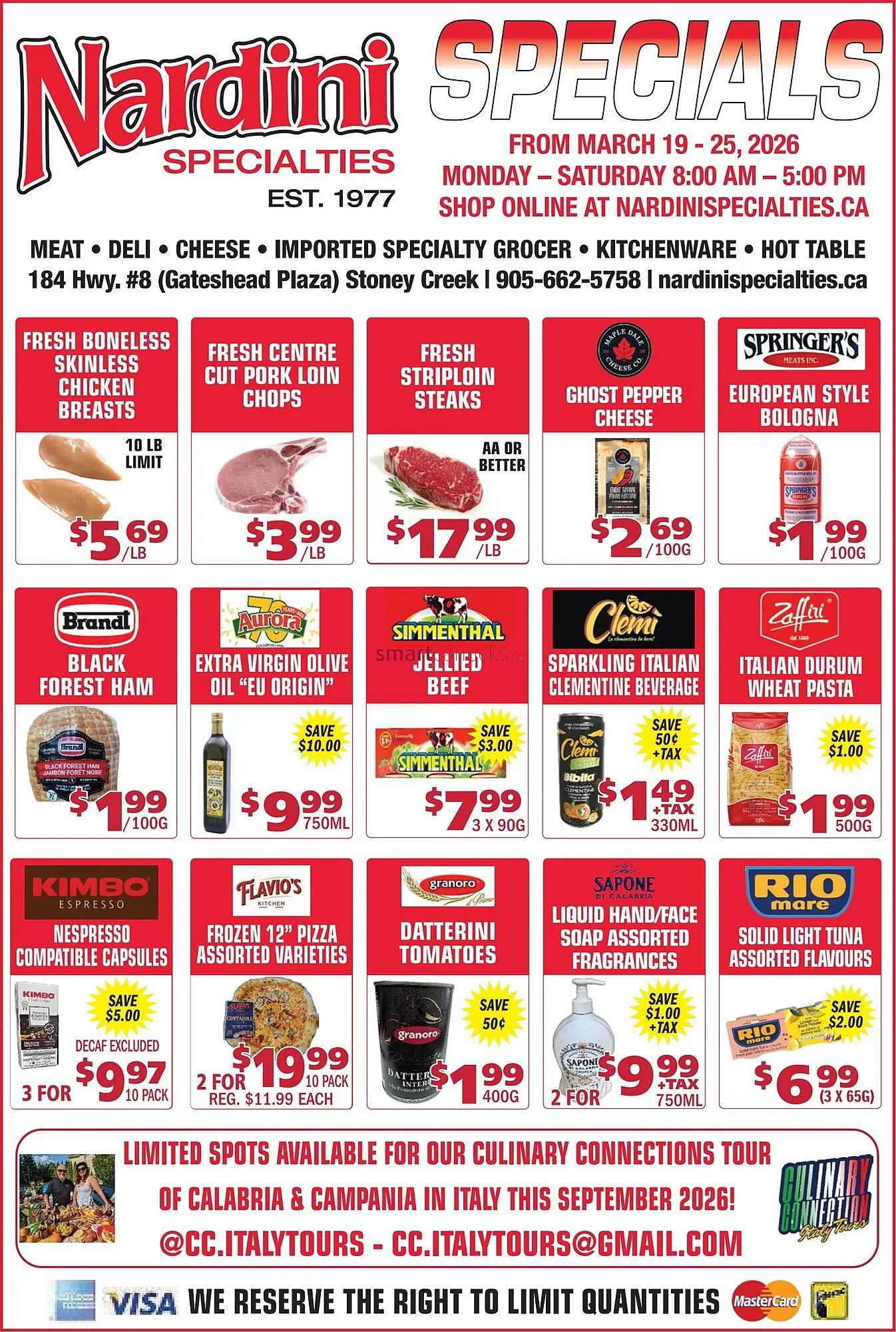 Nardini Specialties flyer from March 19 to March 25 2026 - flyer page 1