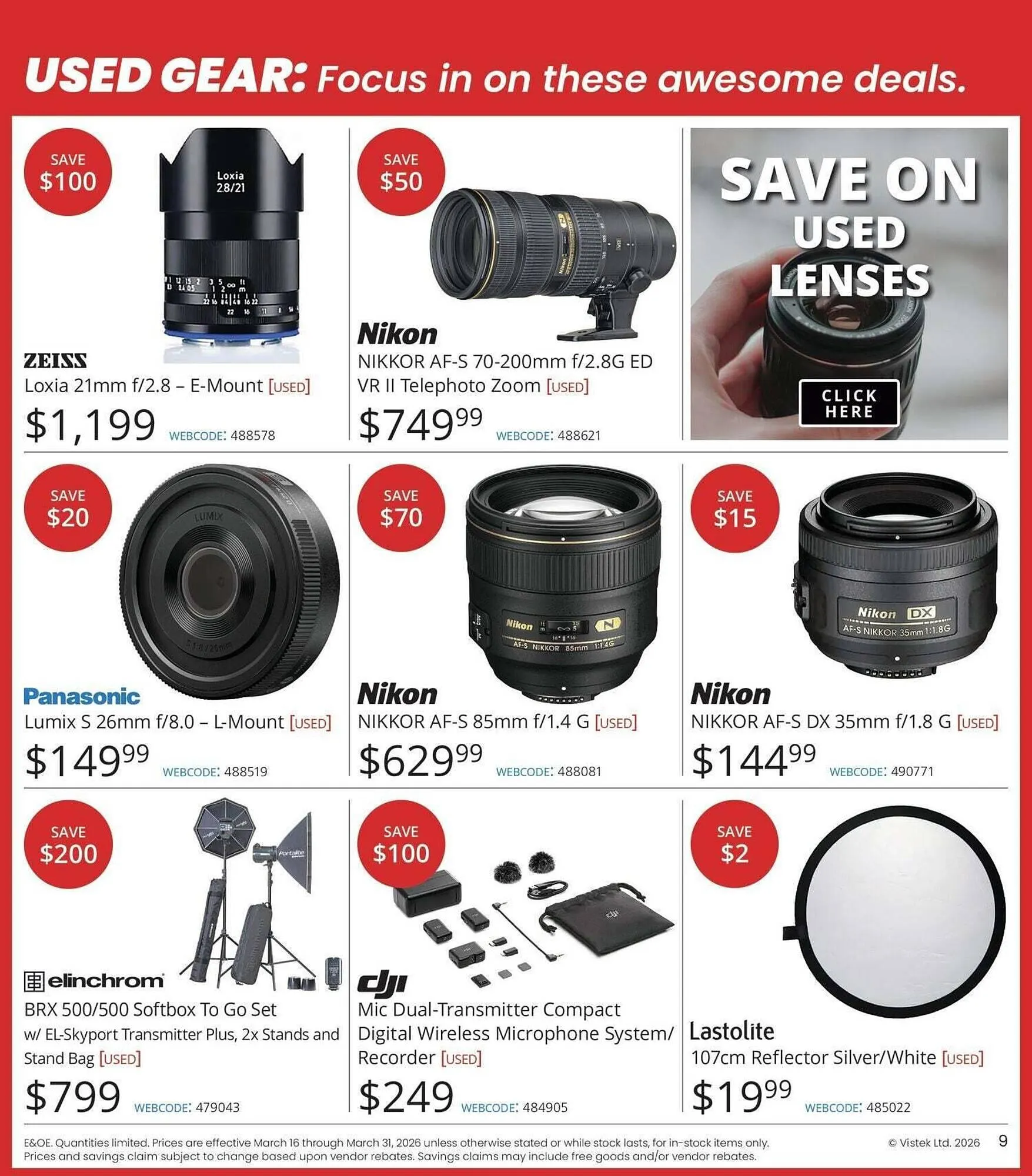 Vistek flyer from March 16 to April 1 2026 - flyer page 9