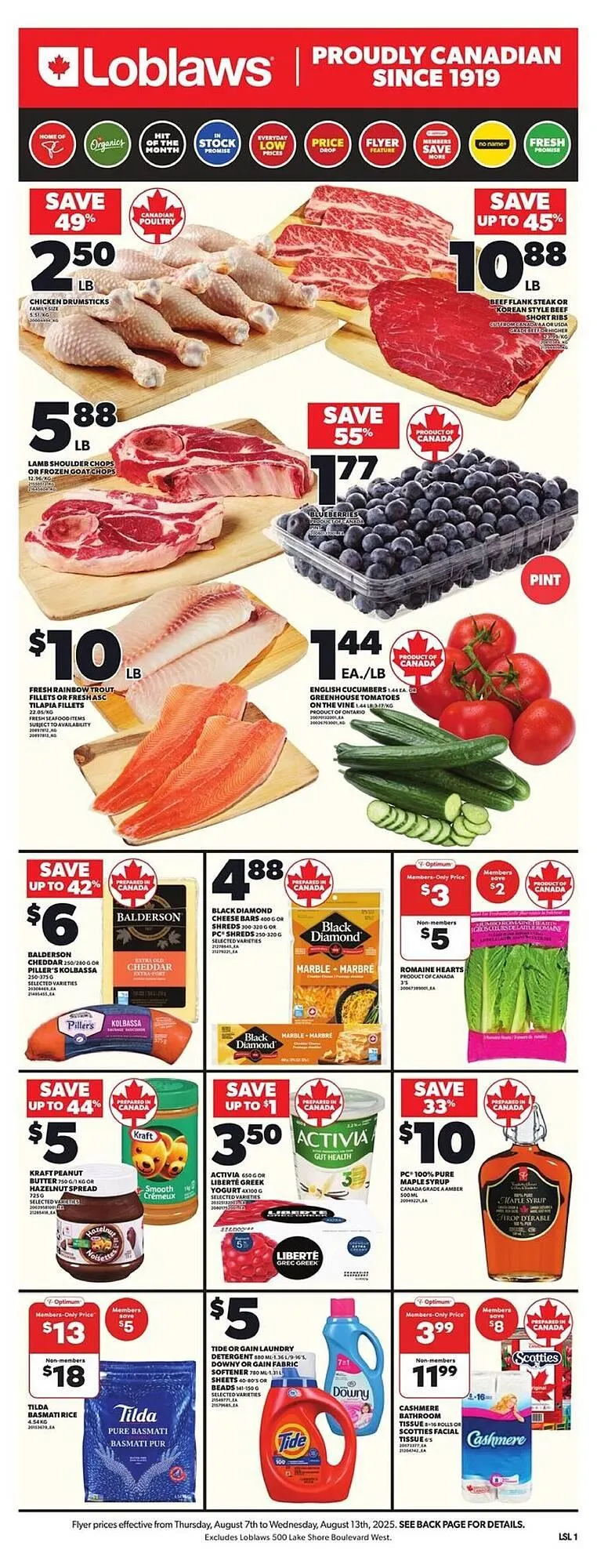 Loblaws flyer from August 7 to August 14 2025 - flyer page 1