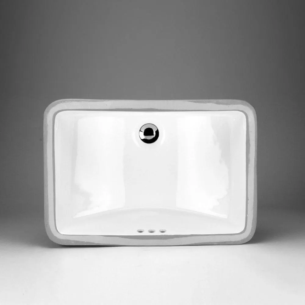 20 5/8 x 14 5/8 Ceramic Rectangular Undermount Sink Basin