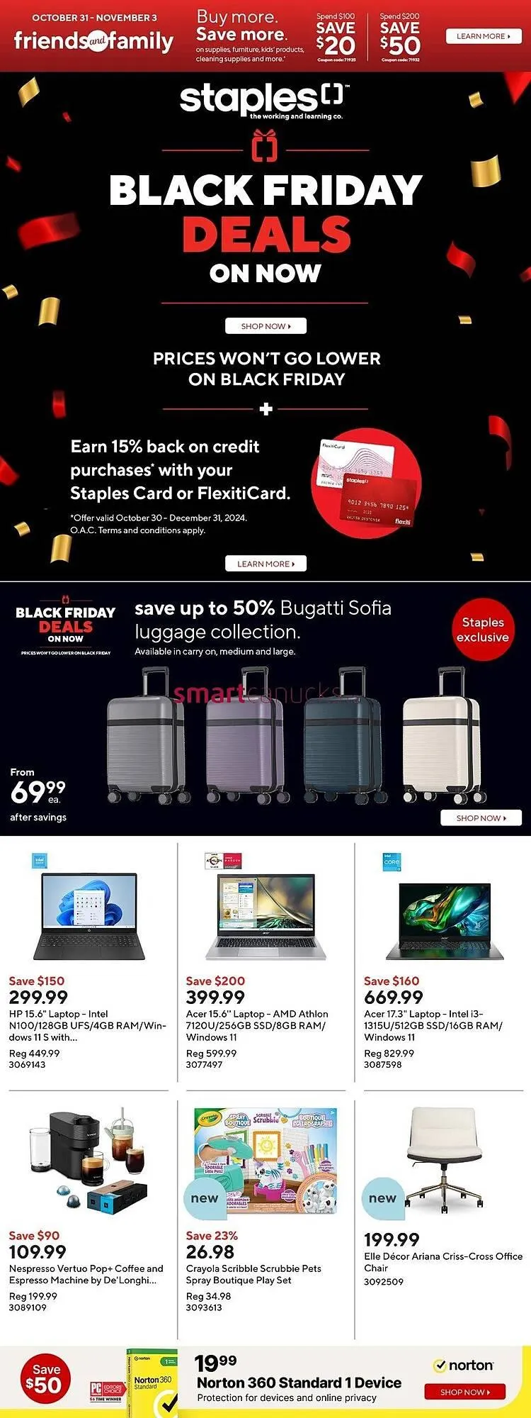 Staples flyer from November 1 to November 7 2024 - flyer page 1
