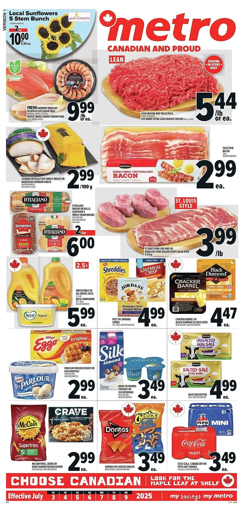 Metro flyer from July 3 to July 10 2025 - flyer page 1