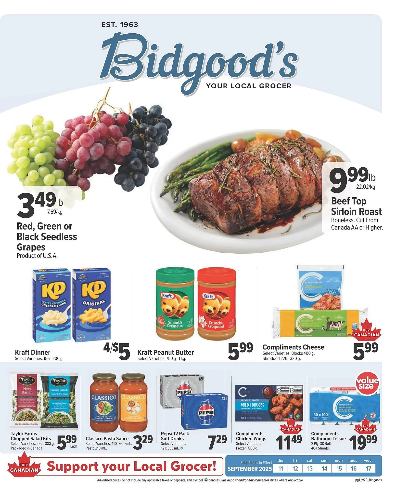 Bidgood's flyer from September 11 to September 17 2025 - flyer page 1