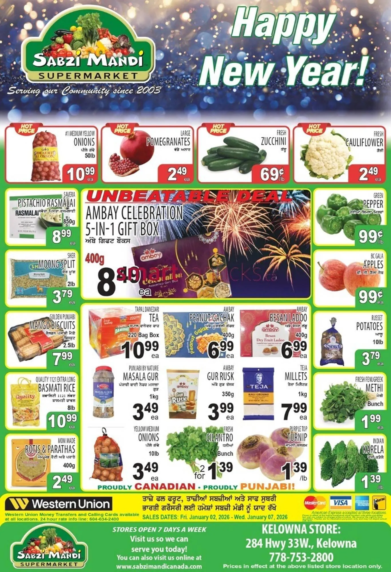 Sabzi Mandi Supermarket flyer from January 2 to January 7 2026 - flyer page 1