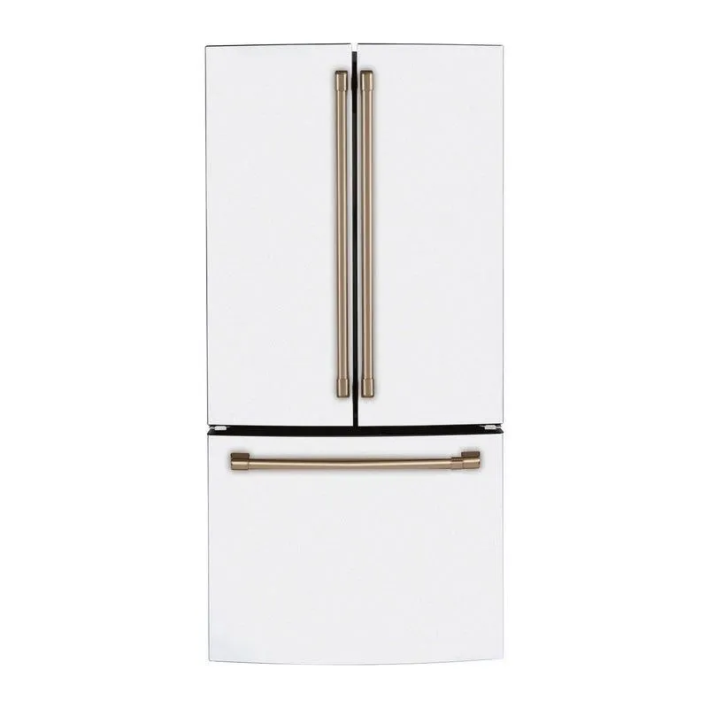 CAFÉ Réfrigérateur 18,6 pi3 33 po Blanc Congélateur en bas, Portes françaises - CWE19SP4NW2