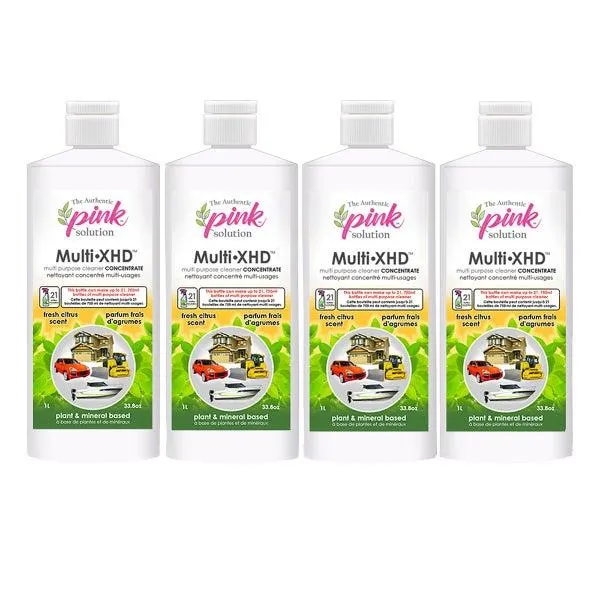 Pink Solution Multi-surface Concentrate Cleaner Fresh Citrus, 4 × 1 L (33.8 oz.)