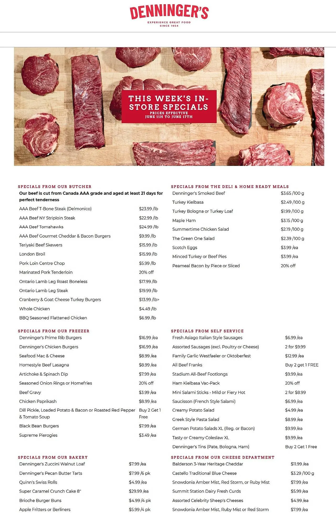 Denningers flyer - 1