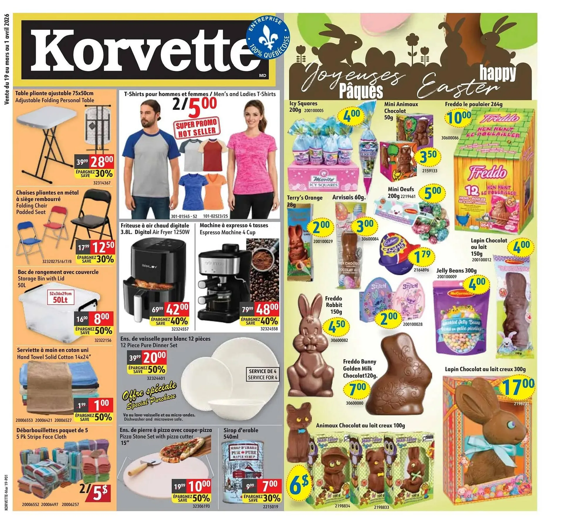 Korvette flyer from March 19 to April 1 2026 - flyer page 1