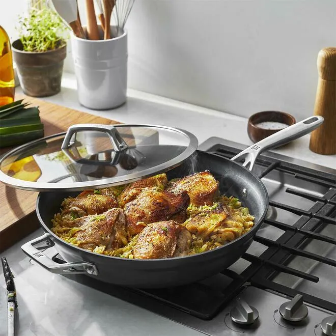 Motion Nonstick Aluminum Frying Pan with Glass Lid, 33cm/13 inch - ZWILLING