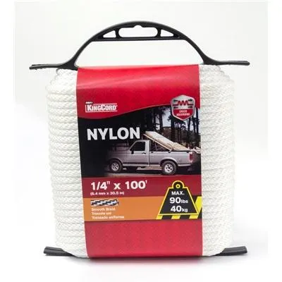 1/4"X100' NYLON SOLID BRAID WH