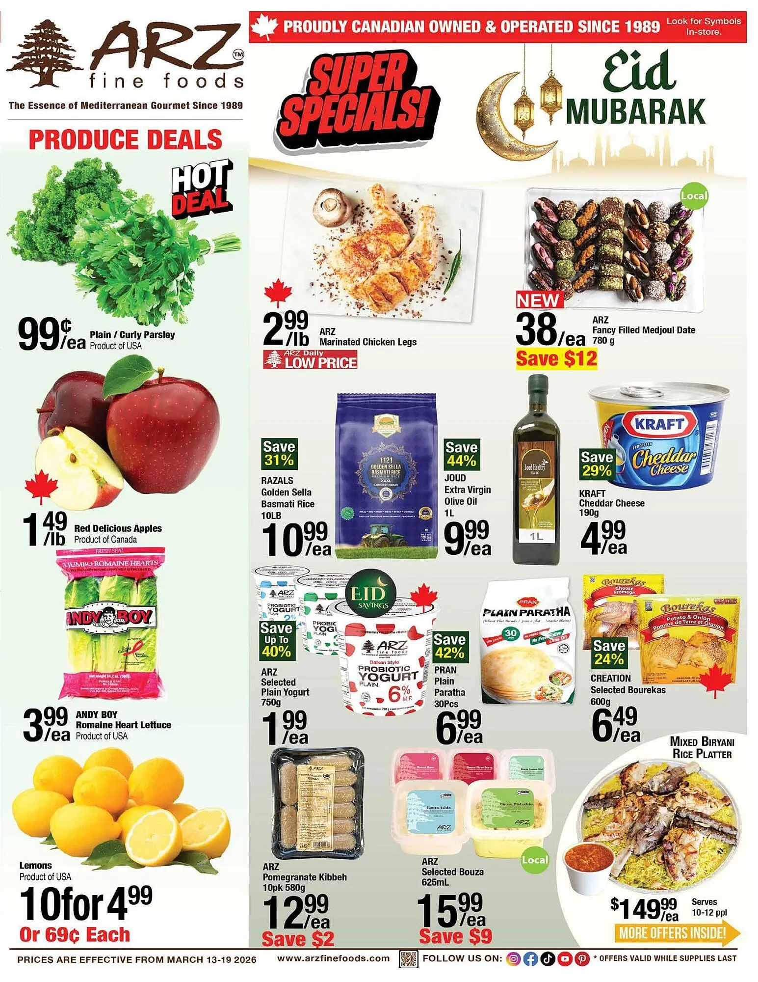 Arz Fine Foods flyer from March 13 to March 19 2026 - flyer page 1