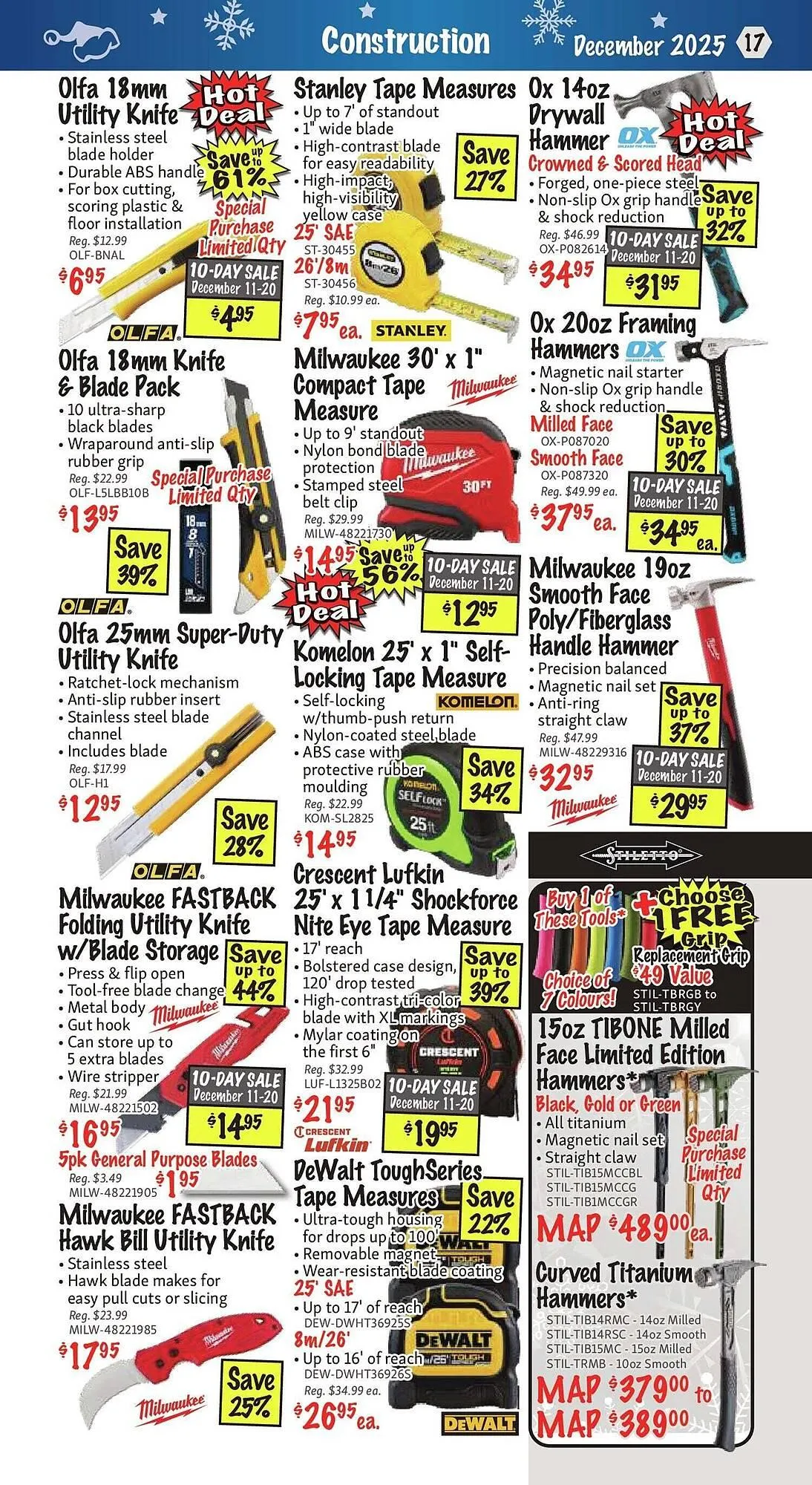 KMS Tools flyer from December 1 to January 1 2026 - flyer page 17