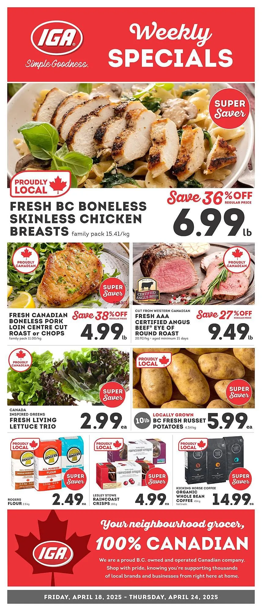 IGA flyer from April 17 to April 23 2025 - flyer page 1