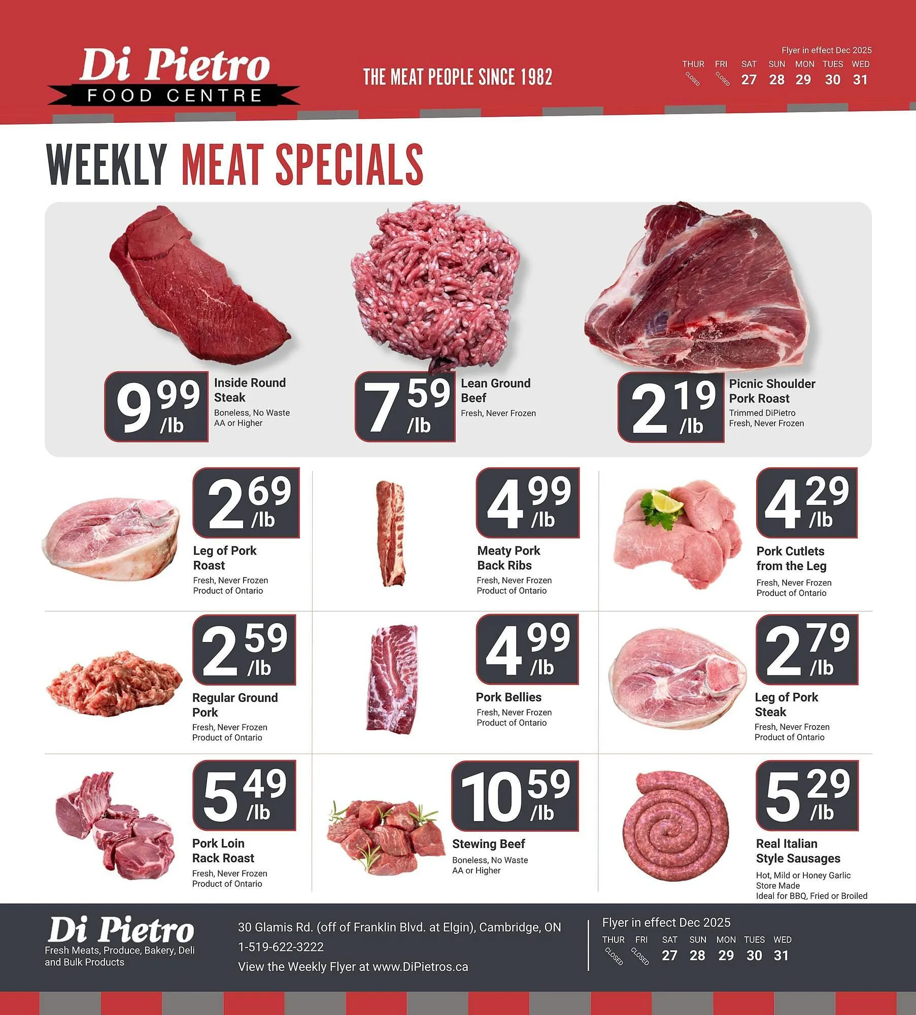 Di Pietro flyer from December 27 to December 31 2025 - flyer page 2