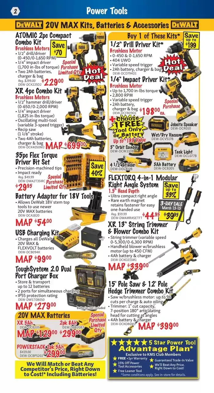 KMS Tools from March 13 to March 31 2025 - flyer page 2