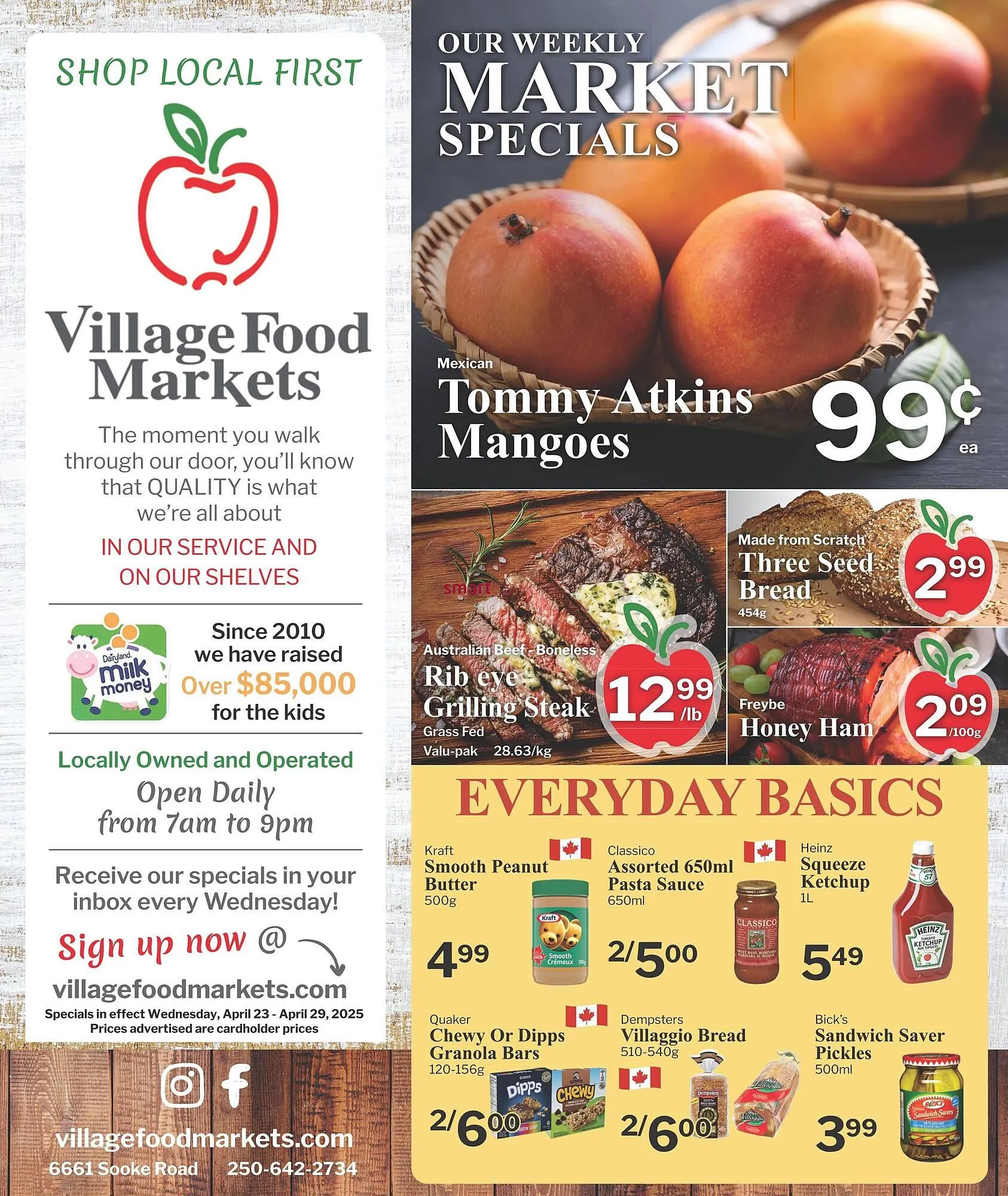 Village Food Markets flyer from April 23 to May 20 2025 - flyer page 1