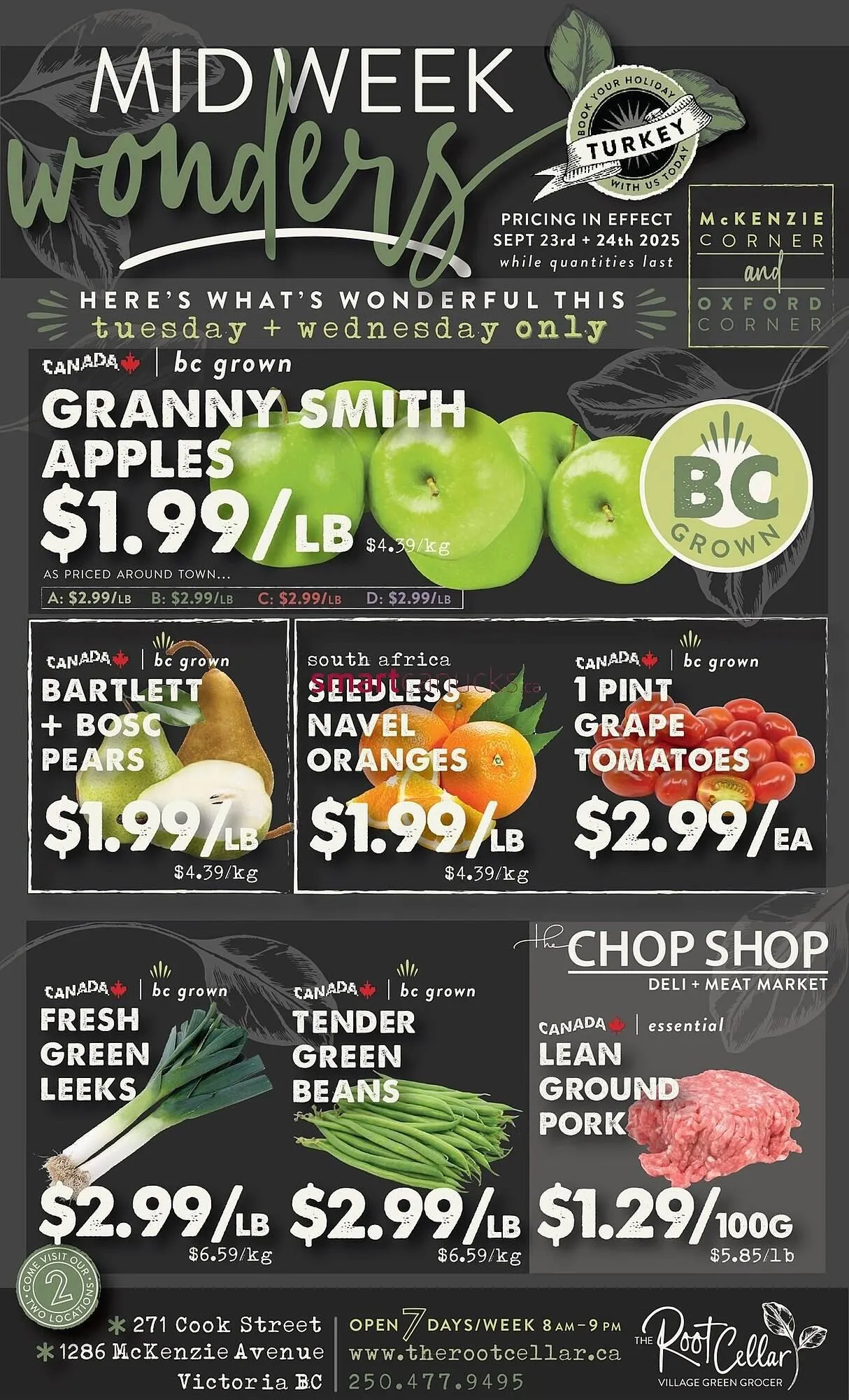 The Root Cellar flyer from September 25 to October 1 2025 - flyer page 1