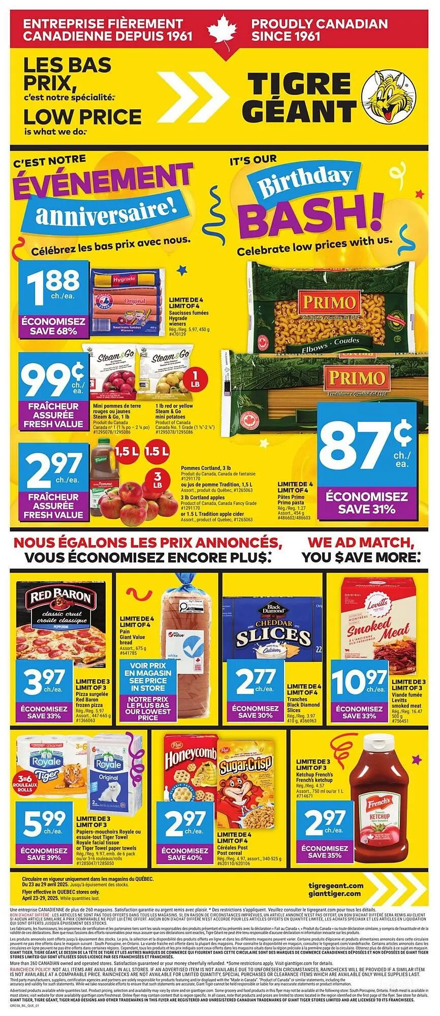 Giant Tiger flyer from April 24 to May 1 2025 - flyer page 1