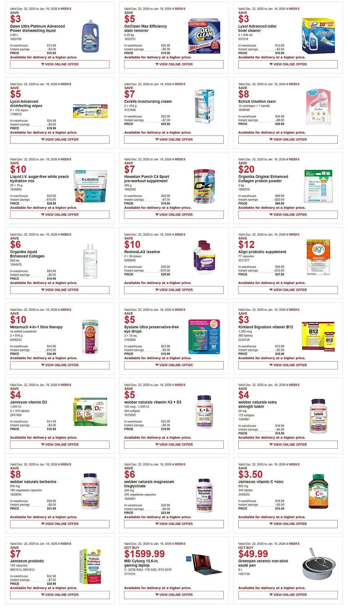 Costco flyer from December 22 to January 5 2026 - flyer page 4