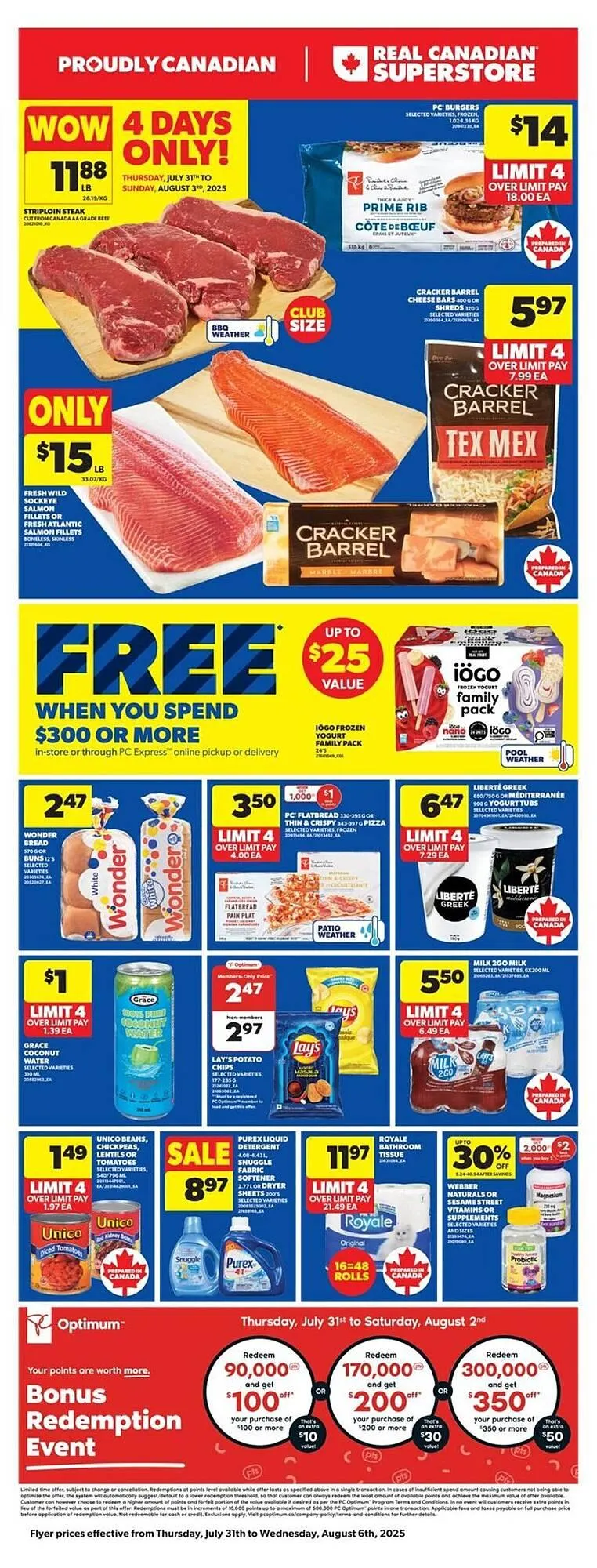 Real Canadian Superstore flyer from July 31 to August 7 2025 - flyer page 1