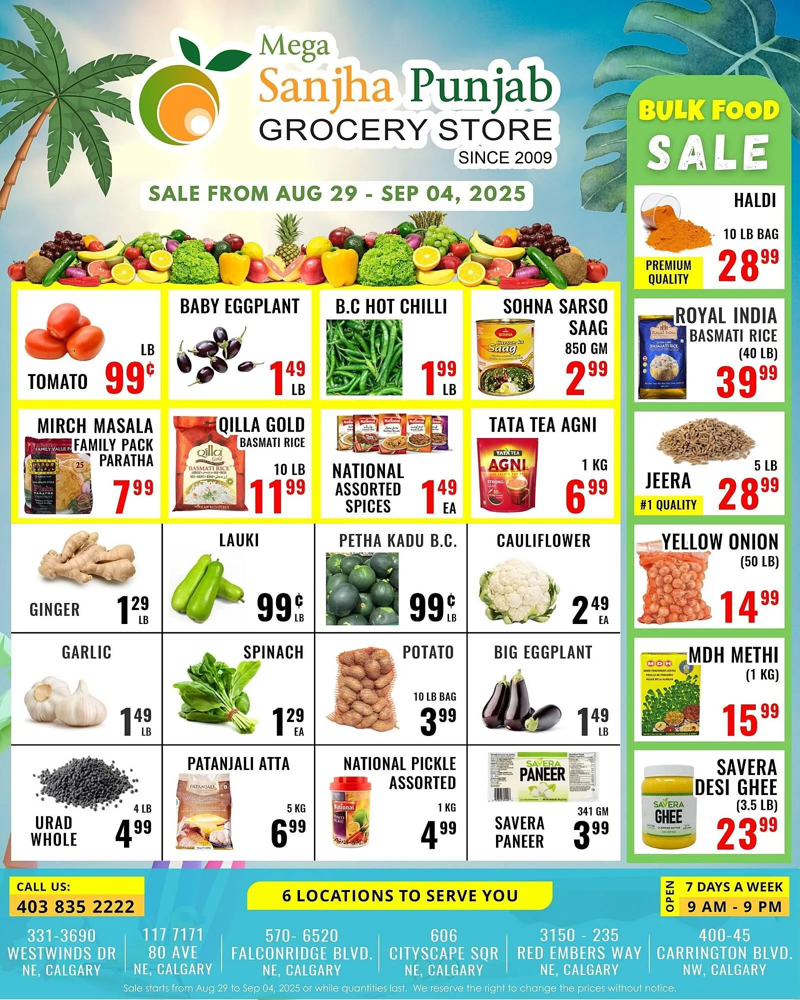Mega Sanjha Punjab Grocery Store flyer from August 29 to September 5 2025 - flyer page 1