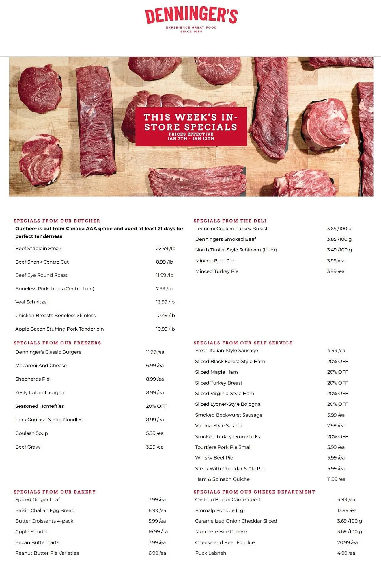 Denningers flyer - 1