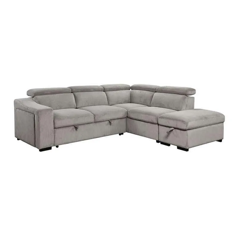 Sofa convertible avec chaise longue à droite et rangement