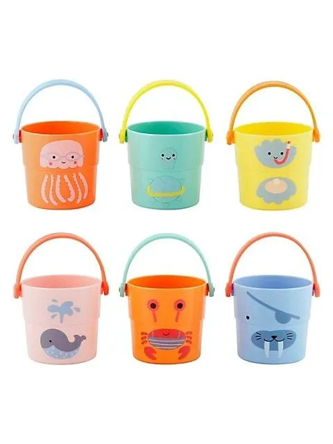 6-Piece Bath Buckets Play Set