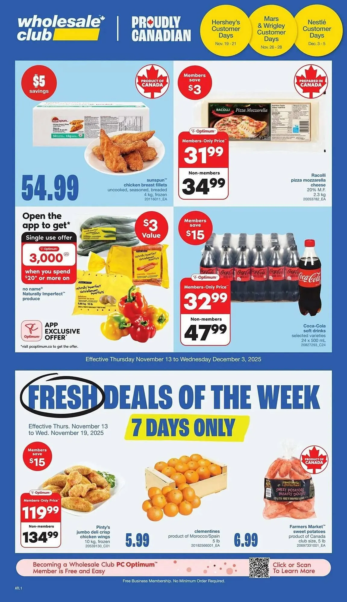 Wholesale Club flyer from November 13 to December 3 2025 - flyer page 1