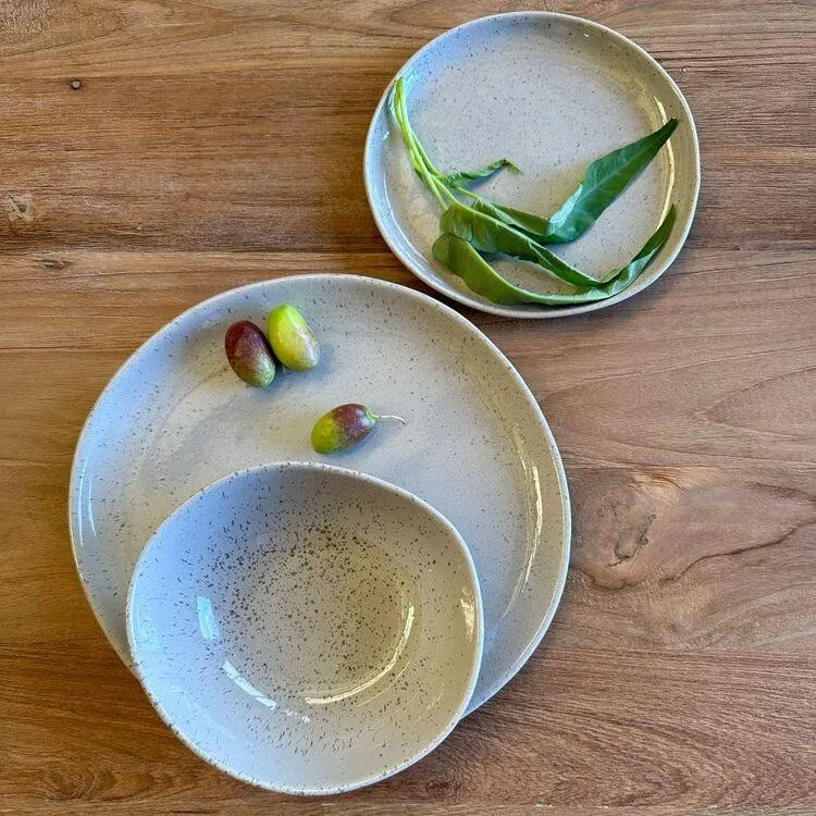 Kitch & Co Sway Dinner Set 12 Piece Set Granite Speckle