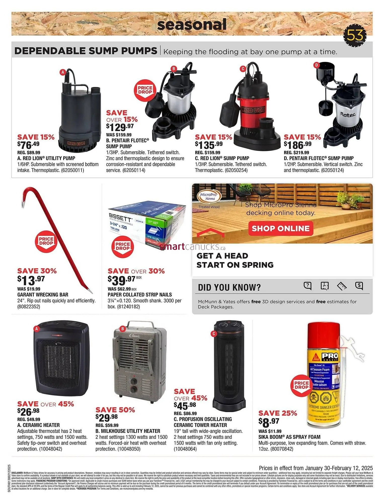 McMunn & Yates Building Supplies flyer from January 30 to February 12 2025 - flyer page 9