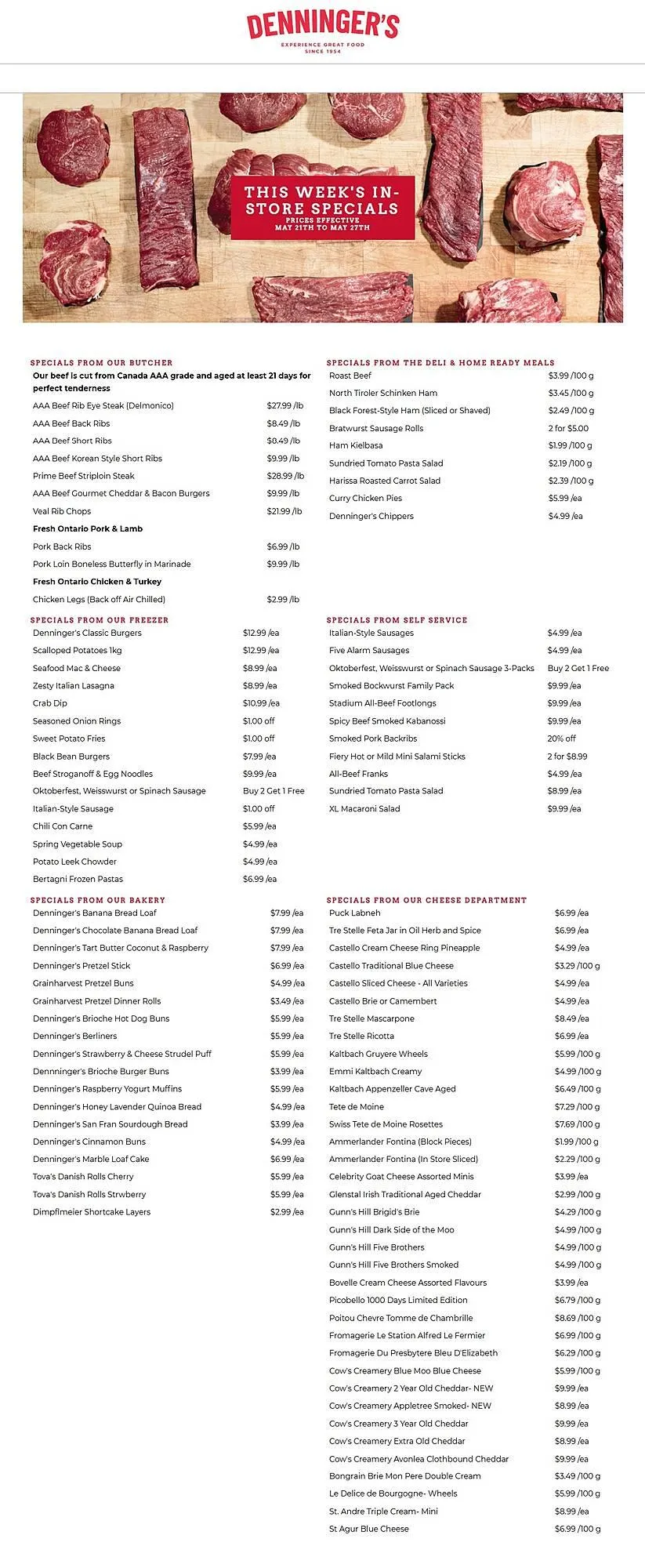 Denningers flyer - 1