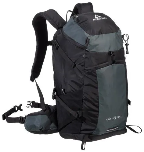Ascend Drift 33L Hydration Backpack - Black/Forged Iron
