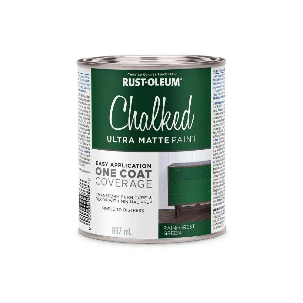 Chalked Ultra Matte Paint in Rainforest Green, 887mL