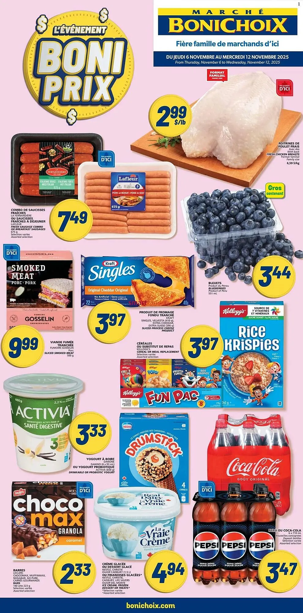 Marché Bonichoix flyer from November 6 to November 12 2025 - flyer page 1