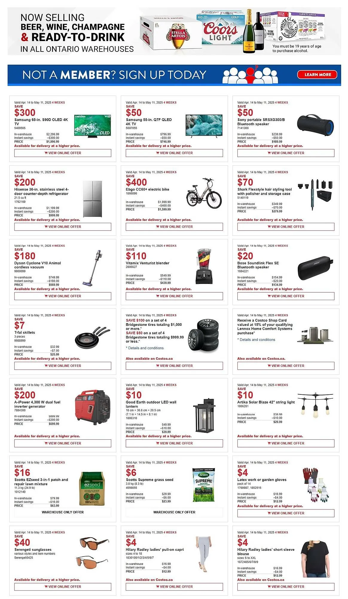 Costco flyer from April 14 to May 11 2025 - flyer page 1