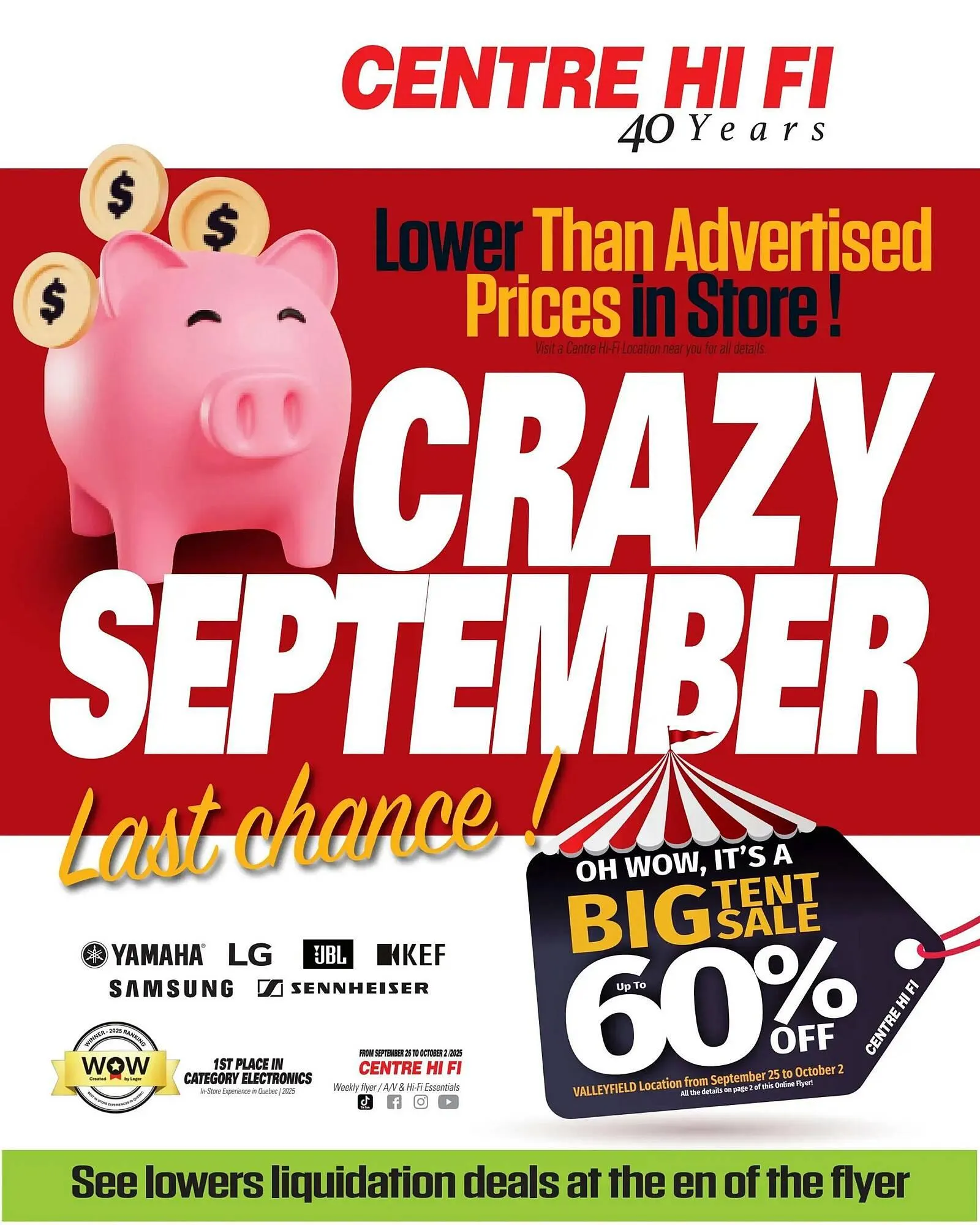 Centre Hi-Fi flyer from September 26 to October 2 2025 - flyer page 1
